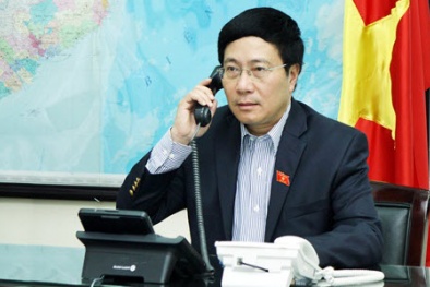 Bộ trưởng Ngoại giao VN điện đàm Ngoại trưởng Hoa Kỳ